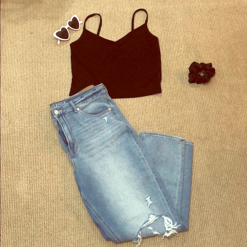 American Eagle Mom Jeans distressed Light